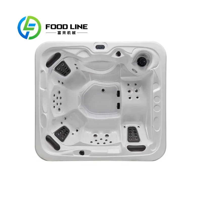 Swim Spa Whirlpool Bathtub Square Corner 5 Person Outdoor Villa Garden Heated LED Light Massage Jets Digital Panel Buy Ozone