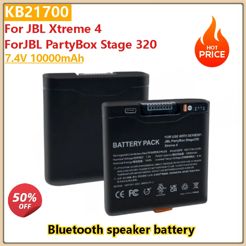 

KB21700 10000mAh Replacement Battery For JBL Xtreme 4 JBL PartyBox Stage 320 Portable Speaker with TYPE-C input