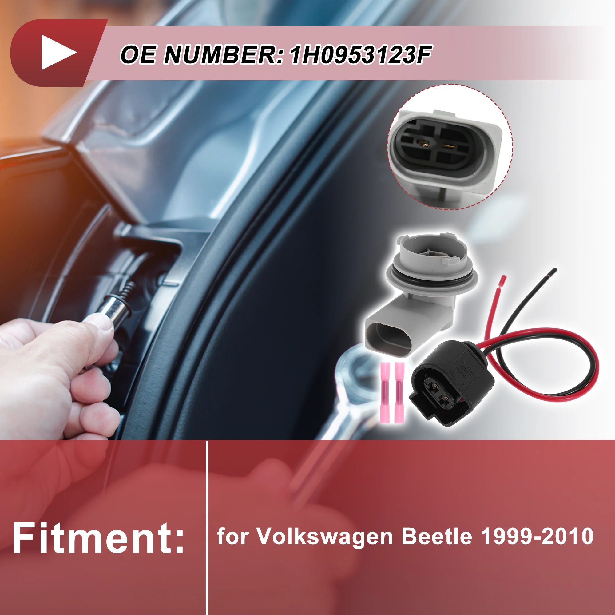 

UXCELL Розетка указателя поворота для Volkswagen Beetle 1999-2010 No.1H0953123F
