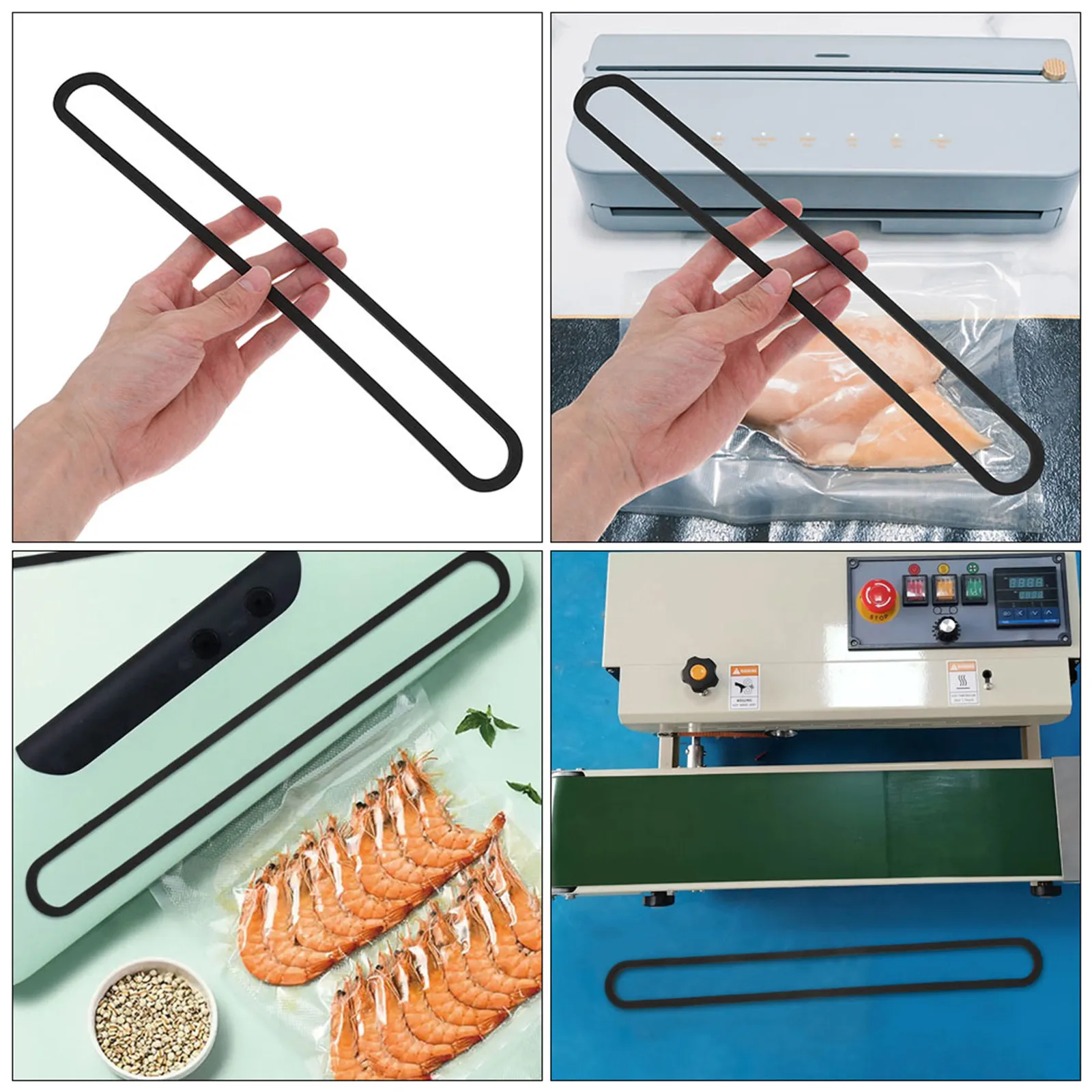 

Vacuum Sealer Seal Strips Sealing Gaskets Replacement Parts for Vacuum Sealing Machine Reliable Fit Effective Seal Long Term Use