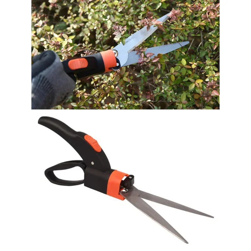 360 Rotation Handheld Gardening Grass Trimming Shears, Lawn Pruning Hedge Shears with Sharp Tip, Multifunctional