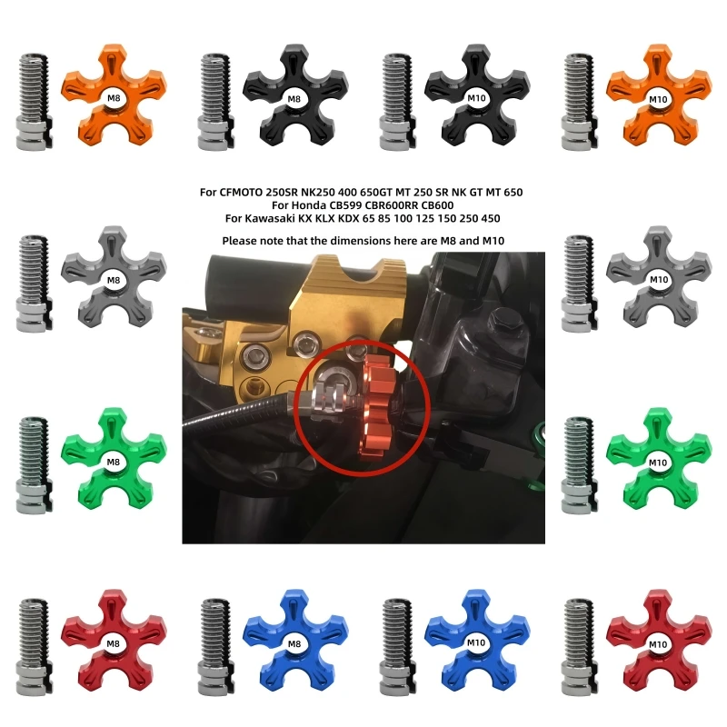 Motorcycle M8 M10 Clutch Cable Wire Adjuster For CFMOTO 250SR NK250 400 650GT MT 250 SR NK GT MT 650 Honda CBR600RR CB600