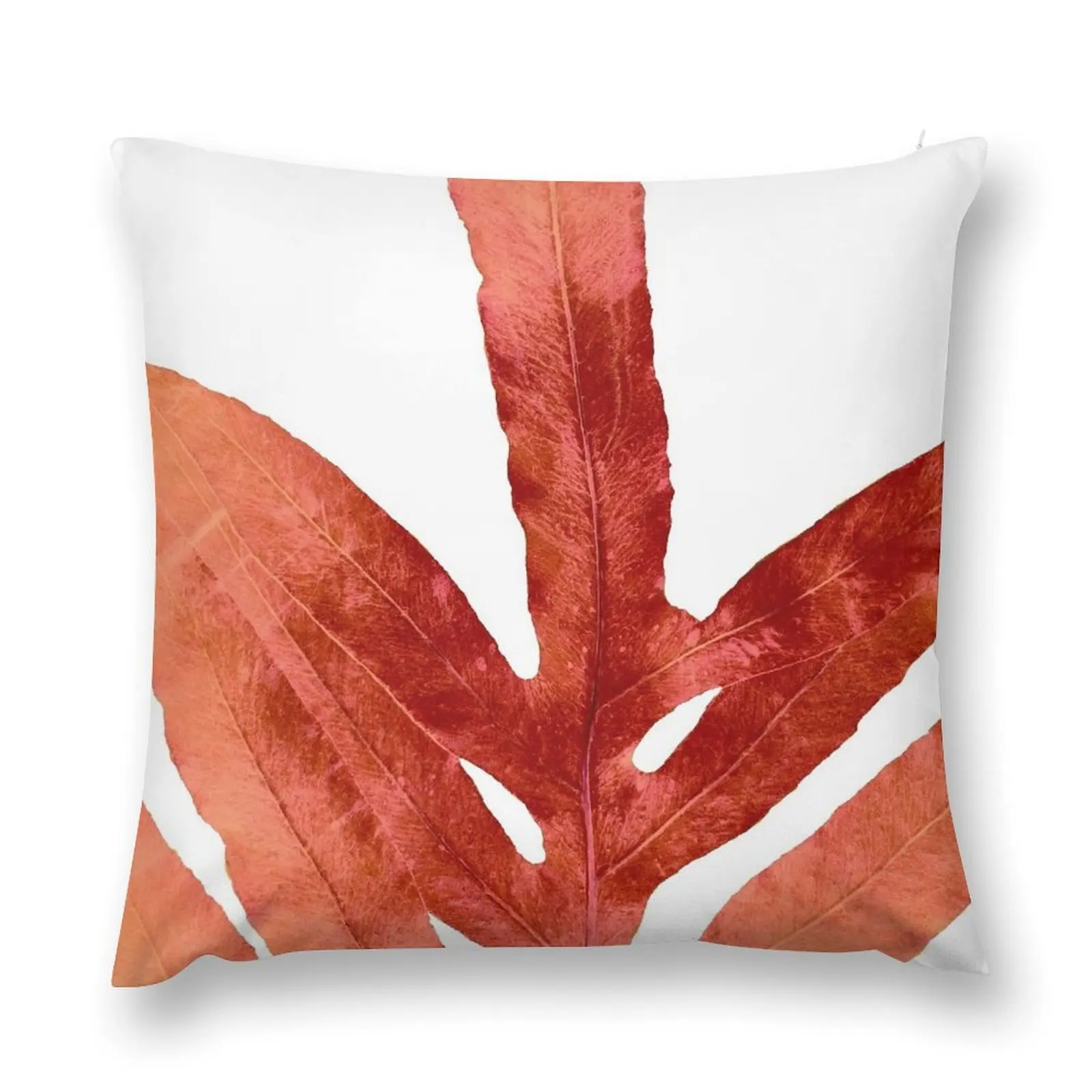 

Green Fern Red Fire and White Throw Pillow Cushions For Decorative Sofa autumn decoration Elastic Cover For Sofa pillow