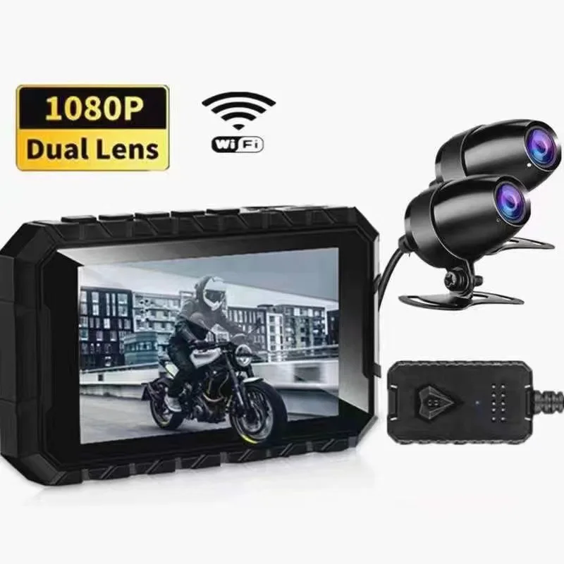 

Видеорегистратор для мотоцикла, 2024 дюйма, HD 1080P, GPS, Wi-Fi