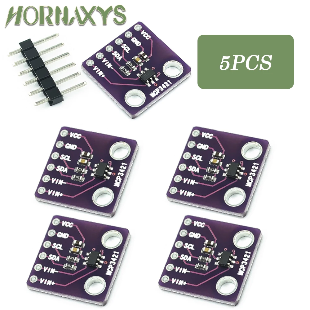 1-10pcs MCP3421 I2C SOT23-6 delta-sigma ADC Evaluation Module Board For PICkit Serial Analyzer Module