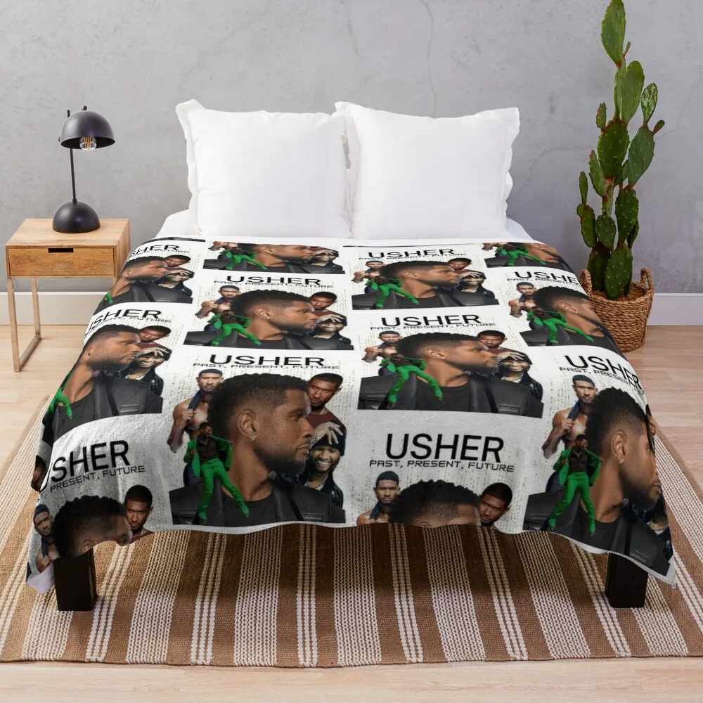 Usher Past Present Future Throw Blanket Beach Soft Big Furry Blankets