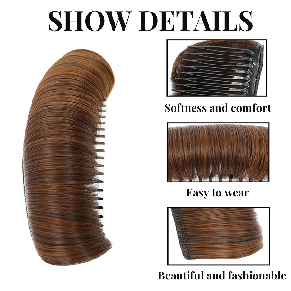 Wig Pad for Stable Hair Roots Inserted Comb Style Additional Fluffy Synthetic Invisible Fluffy Hair Pieces Women's Height Increa