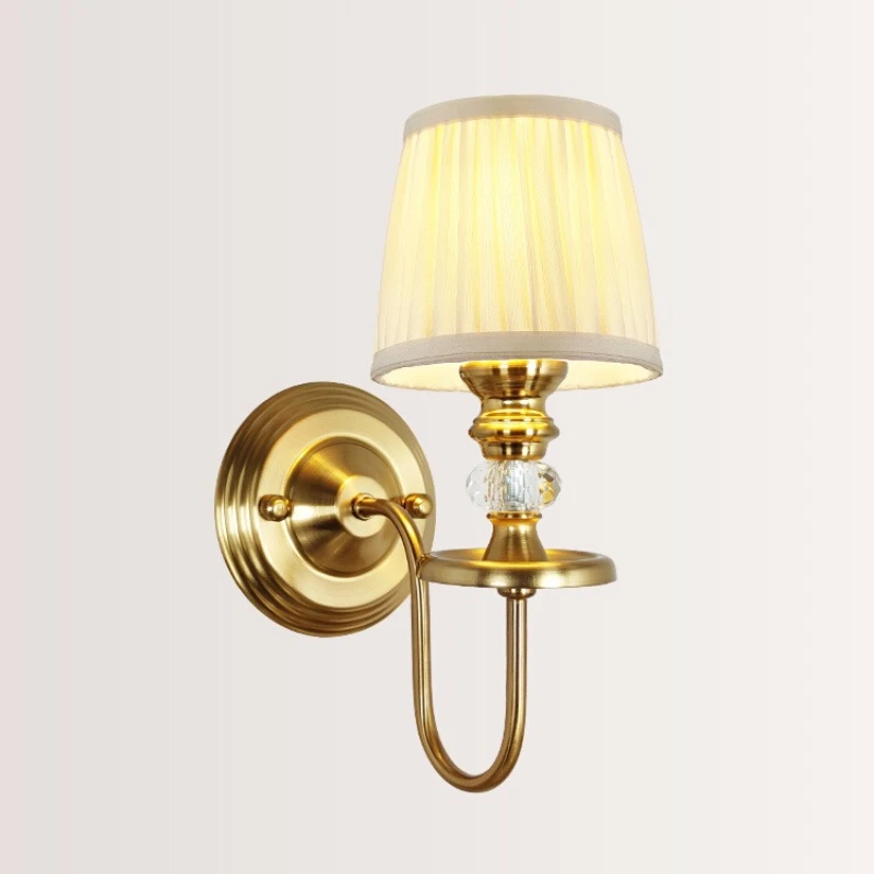 

Настенный светильник в американском ретро-стиле с тканевым абажуром, бра для гостиной, спальни, прикроватный светильник, подсветка для зеркала