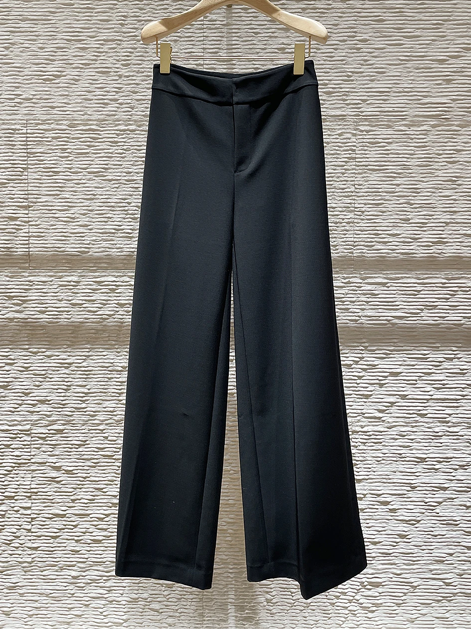 

High Waist Wide Leg Suit Pants Women's Loose Bla Straight Casual Trousers Dra Sle Comfortable High Waist Slimming