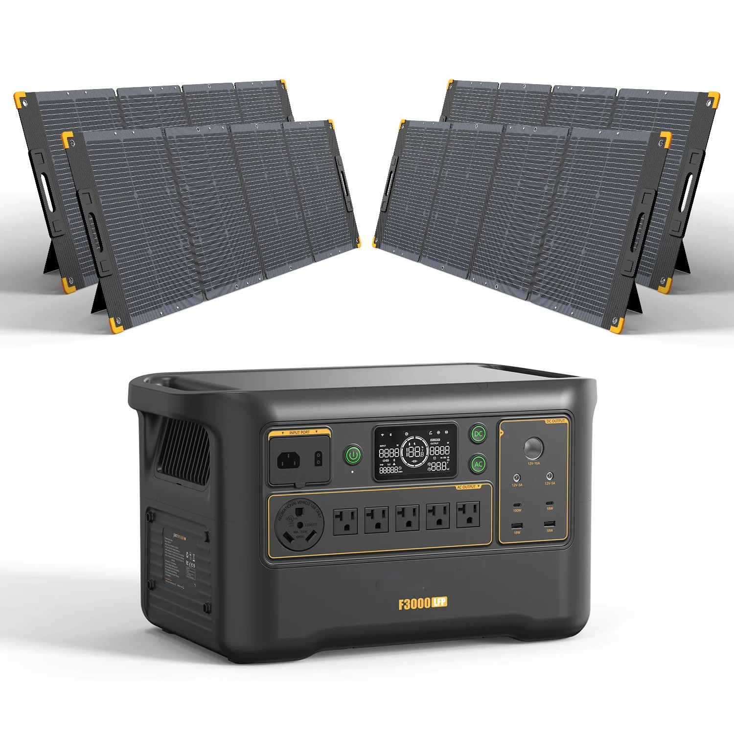 Portable Power Station UPS Power Station LiFePO4 Solar Generator 3000W 36000W Camping Home Outdoor Emergency Power