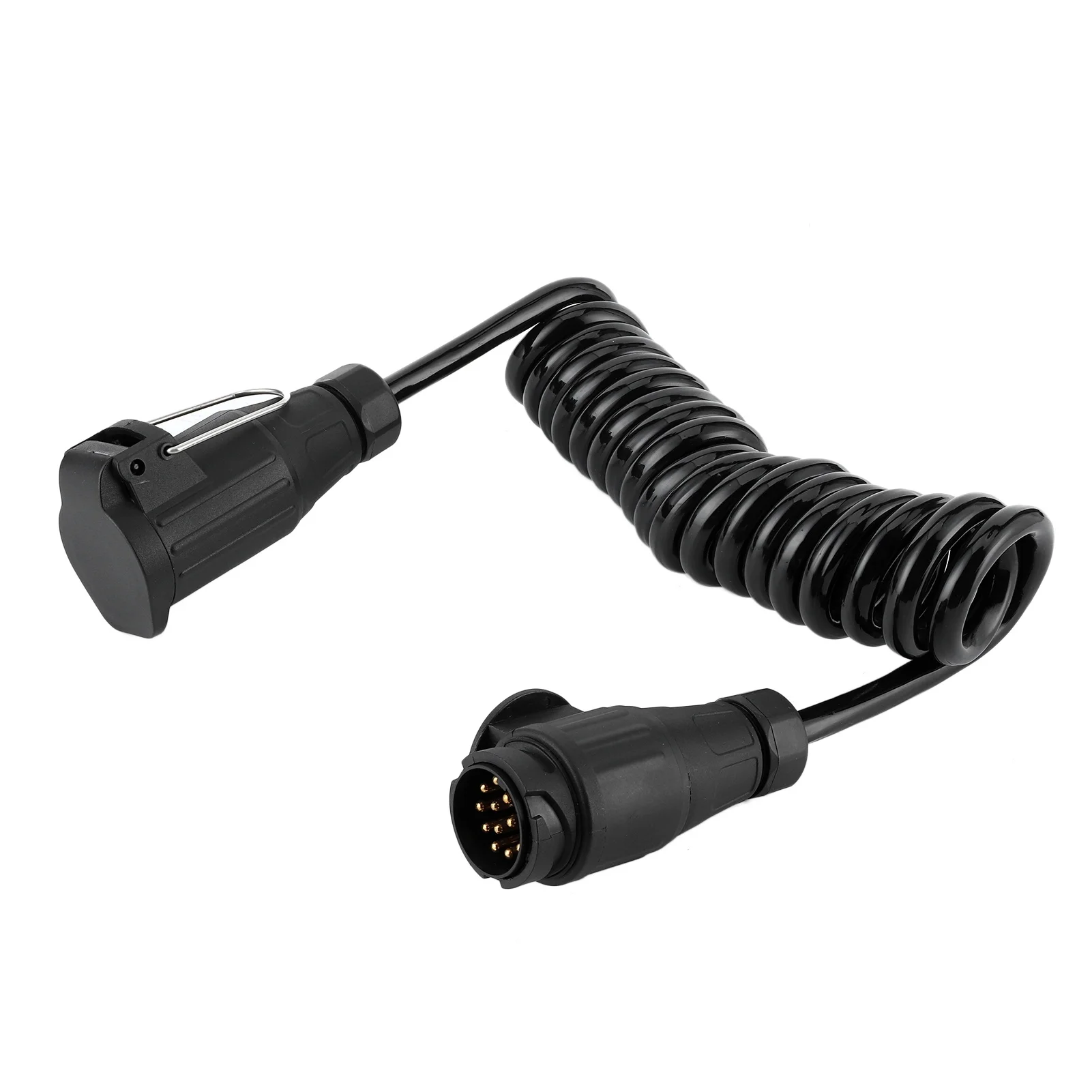 13Pin to 13Pin Adapter Cable Trailer Plug Extension Spring Cord for Car Caravan RV