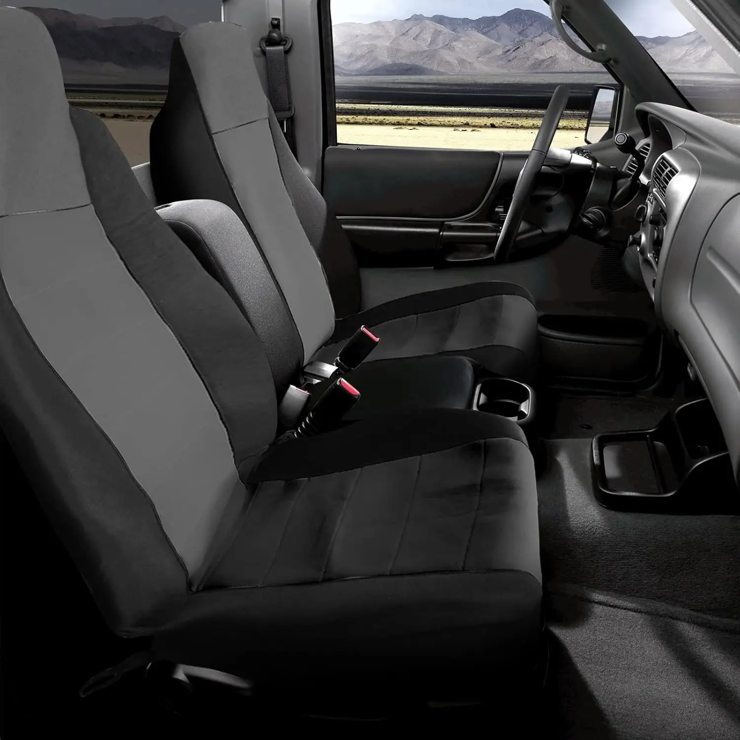Pickup Front Seat Application, Knitted Fabric Composite, No Specific Color Mentioned, Soft Foam Lining, Airmesh Breathable