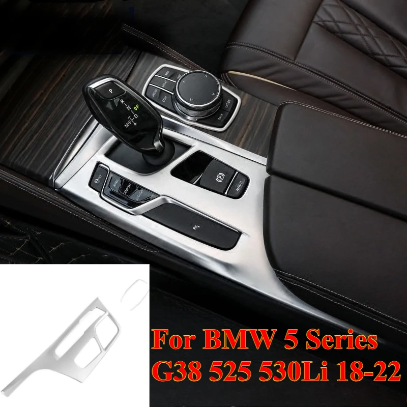 

LHD Carbon Fiber Car Center Console Gear Shift Panel Cover For BMW 5 Series G38 525 530Li 18-22 Interior Base Trim Frame Sticker