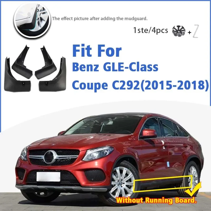 

Mudguard For Mercedes Benz GLE Class Coupe C292 2015-2018 Front Rear Mudflaps Mudguards Car Accessories Splash Guard Fender 2016