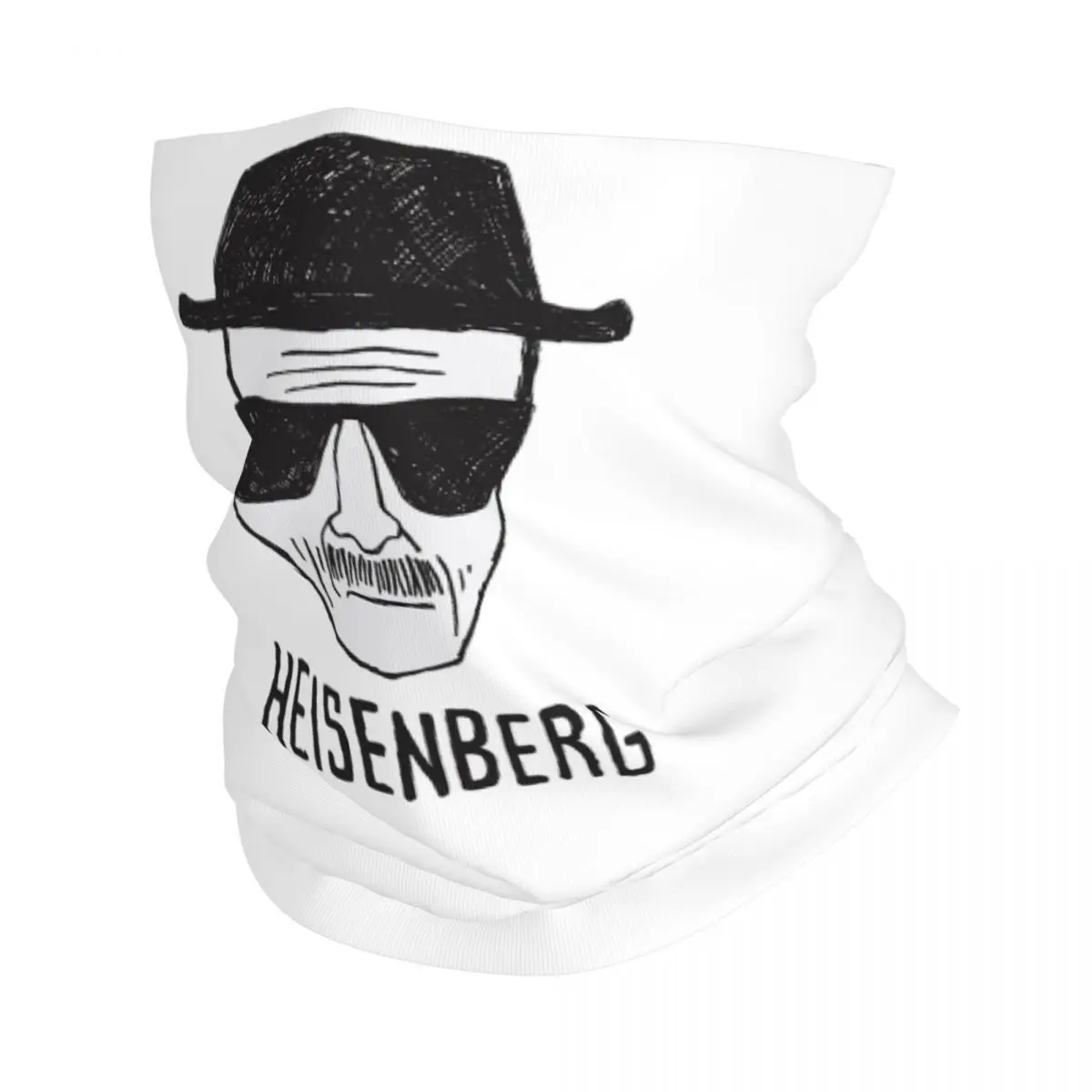 Breaking Bad Heisenberg Drawing Bandana Neck Gaiter Printed Wrap Mask Scarf Warm Balaclava Hiking Fishing Unisex Adult Winter