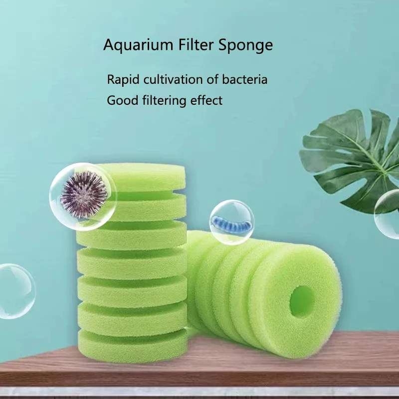 Fine Foam Aquarium Filter Sponge for Aquarium Fish Tank Air Pump Skimmer Biochemical Sponge Filter Aquarium Bio Filter 2PCS