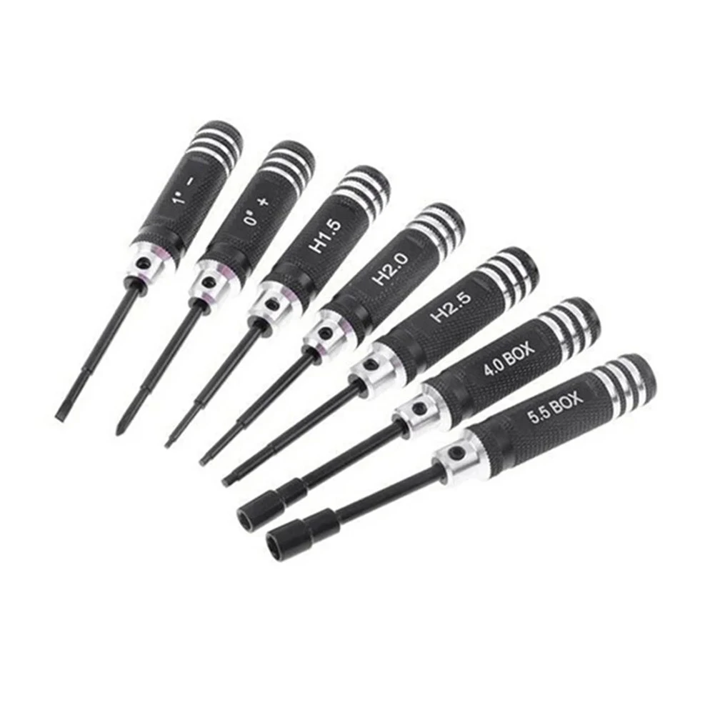 7PCS Hex Screwdriver Set Repair Tool Kit Set Hex Nut Key Socket For RC Cars Helicopter Airplane Repairing Assembling