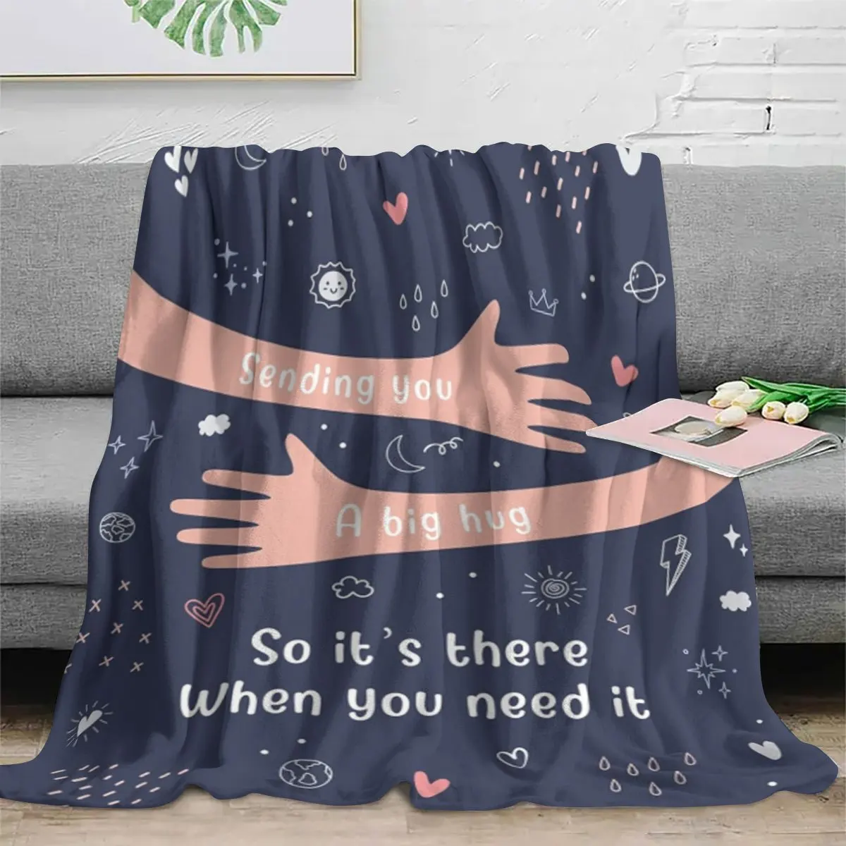 A Get-well-soon Gift Suitable for Both Women and Men, a Hug/healing Blanket, 