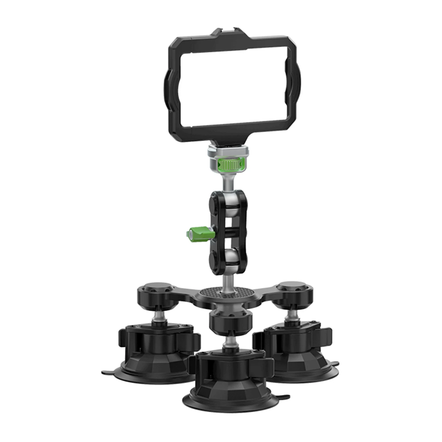 Heavy Duty Triple Suction Cup Camera Stabilizer for Filming With 1/4