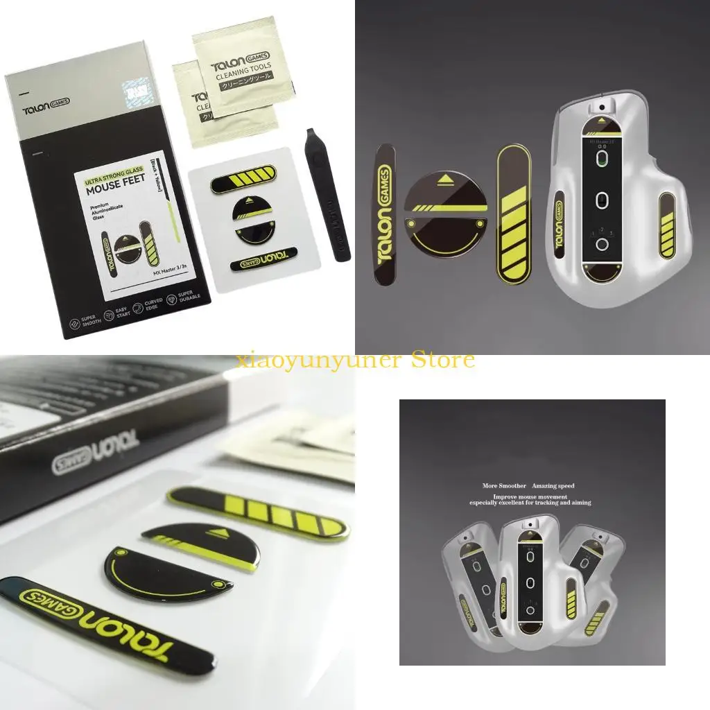P9JB Stylish White Glass Mouse Skates For 3 3S Optimaled Performances