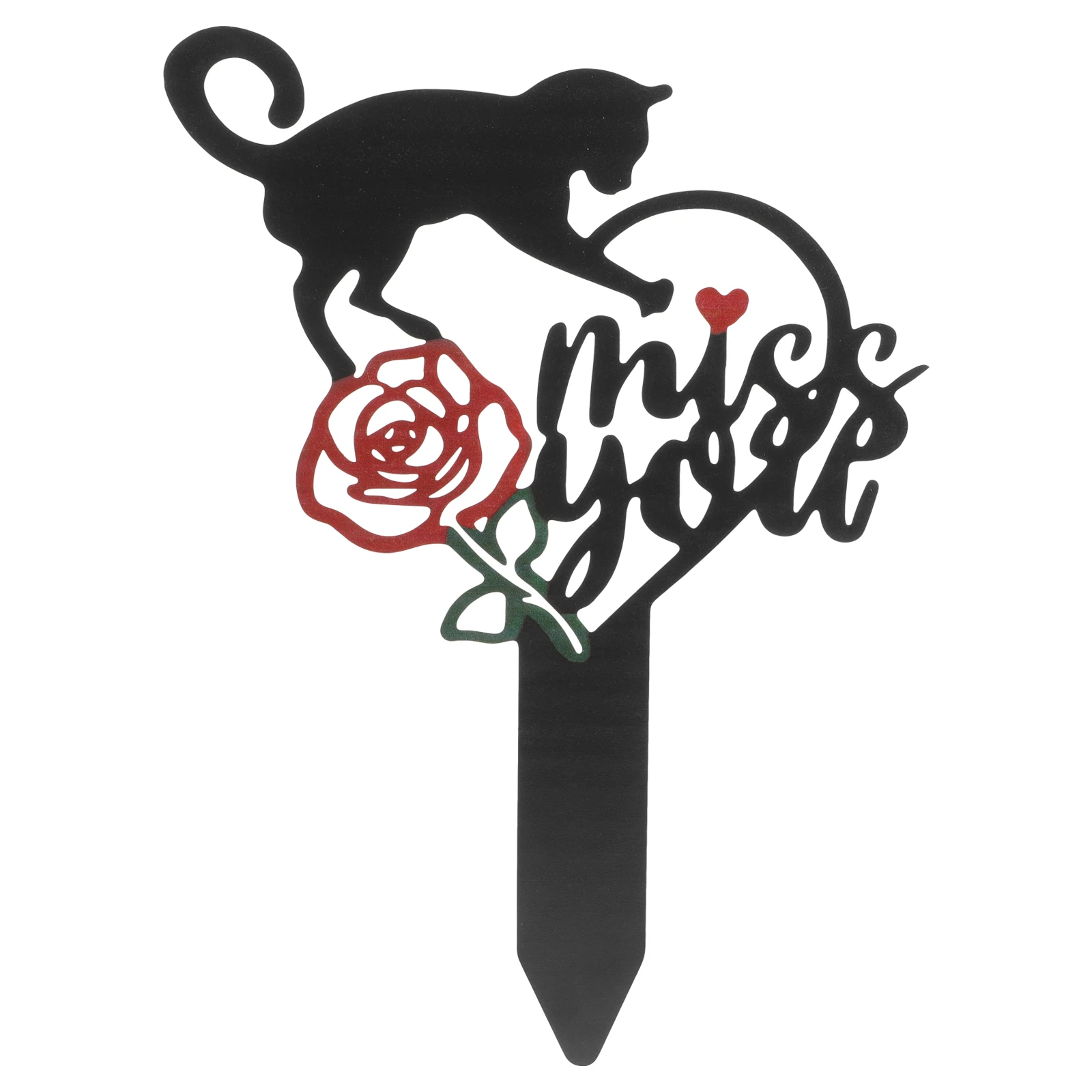 

Pet Memorial Stake Dog Grave Marker Lightweight Durable Garden Cemetery Signs Outdoor Decoration Easy Install Personalized Metal