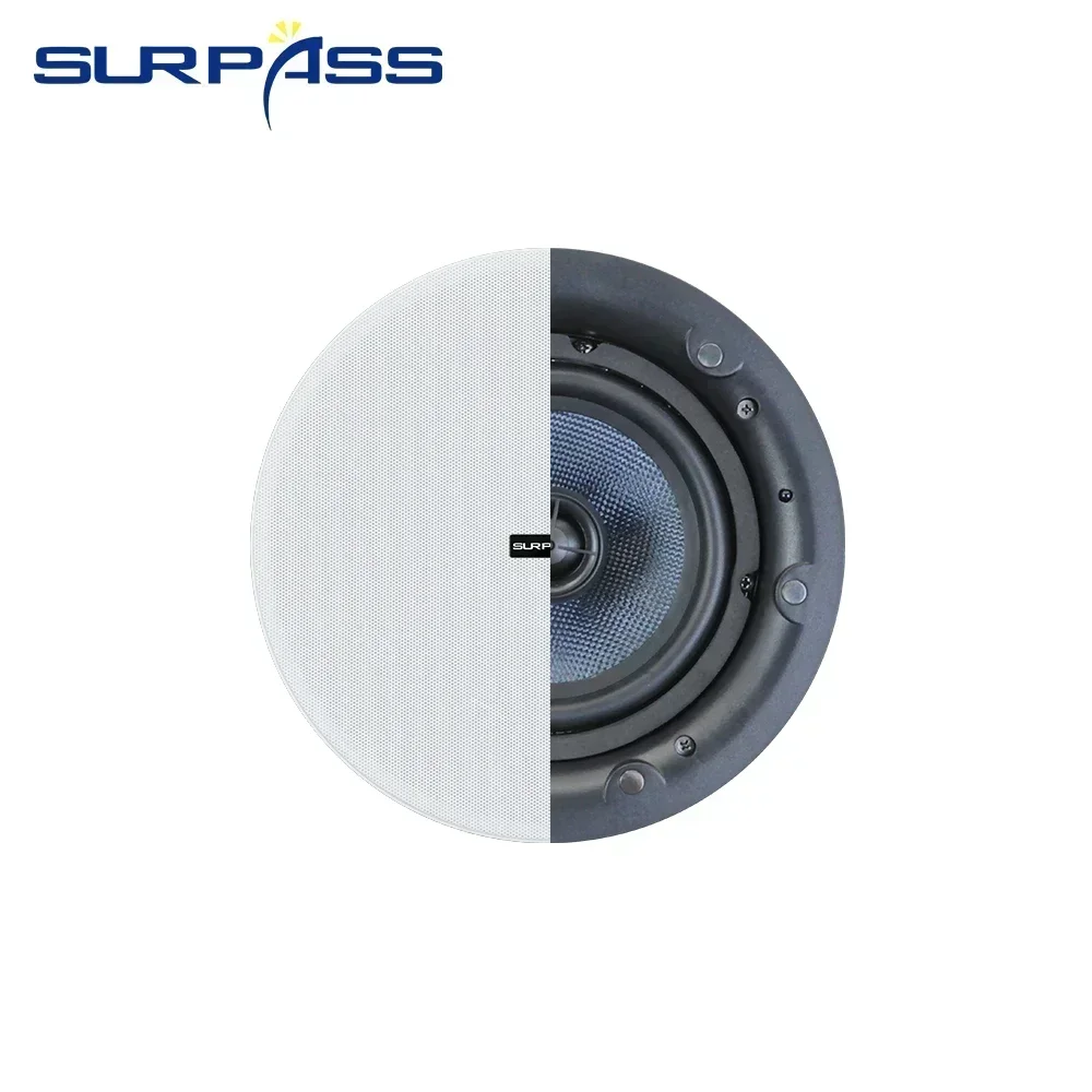 6.5inch 40W Ceiling Speaker Bluetooth in Ceiling Wall Roof Audio Speakers Built-in Class D Amplifier Home Theater Sound System