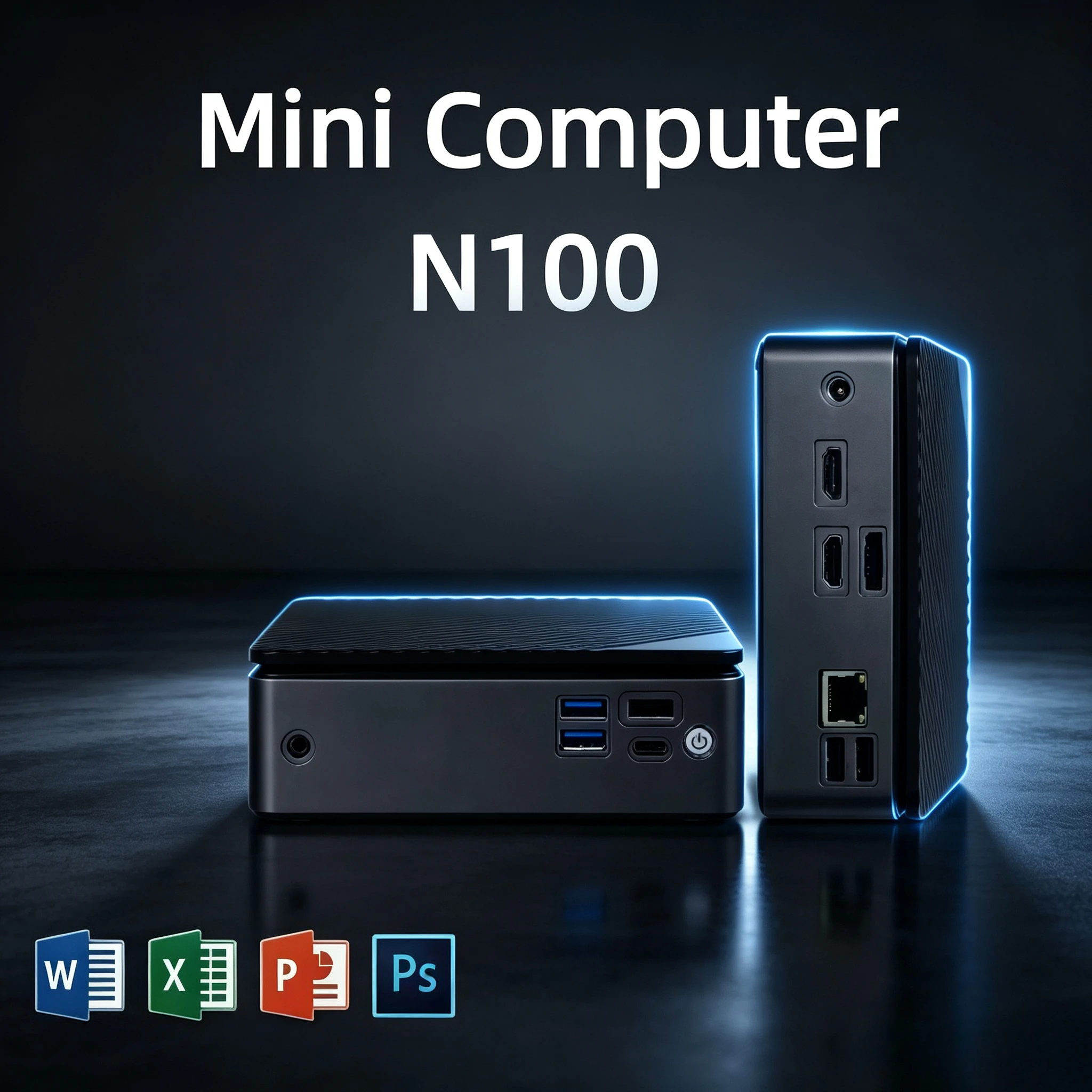 New 12th N100 Mini Computer Host 4K Dual-screen Industrial Control Desktop Home Office Mini Pc