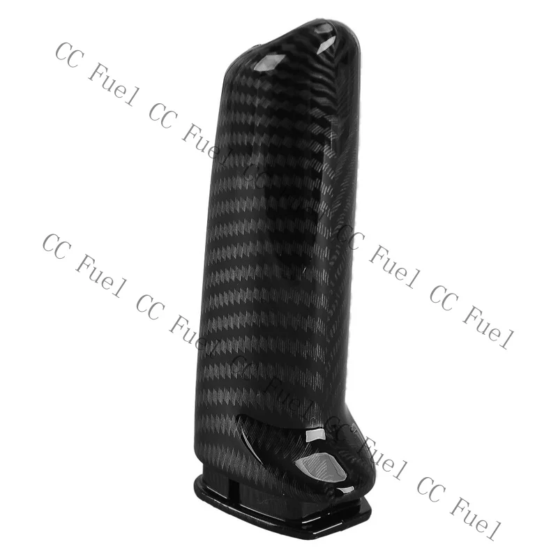 C+ Carbon Fiber Texture Handbrake Brake Handle Cover fit for BMW E90 E91 F30 E60 yp view 3
