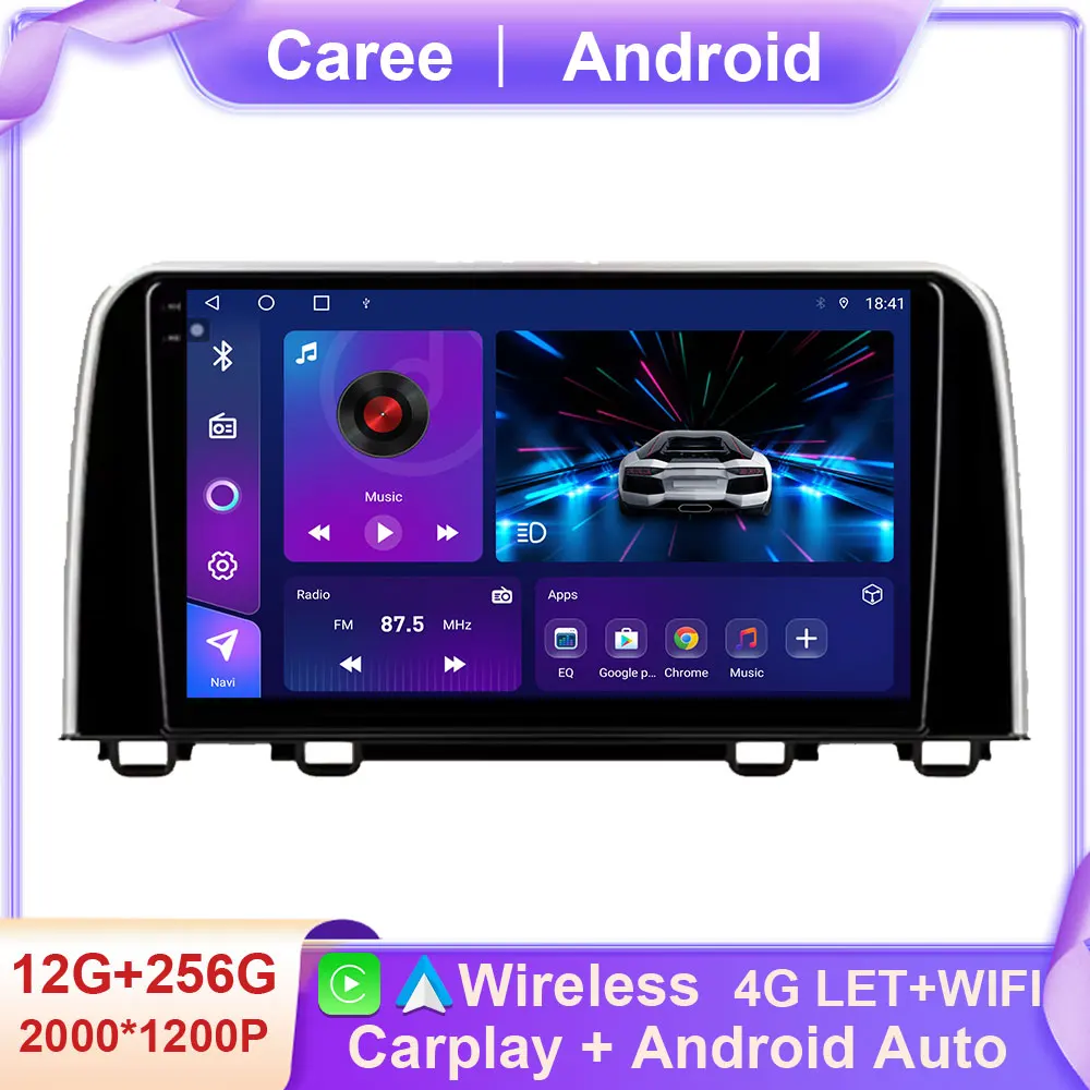 

Android 14 Car Radio For Honda CRV 2017 2018 2019 2020 2021 2022 Multimedia Video Player Navigation GPS Carplay QLED Stereo WIFI