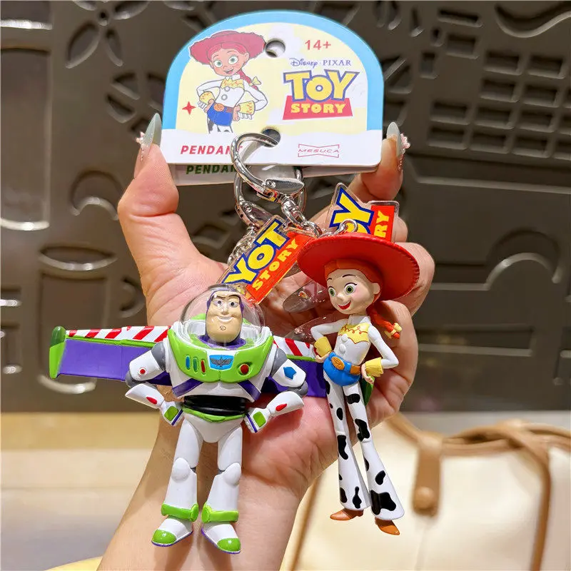 Pixar Toy Story Buzz Lightyear Woody Figur Schlüsselanhänger Taschenanhänger Taschencharme Paar-Geschenk für Rucksack-Dekoration Auf Lager – Detail 6