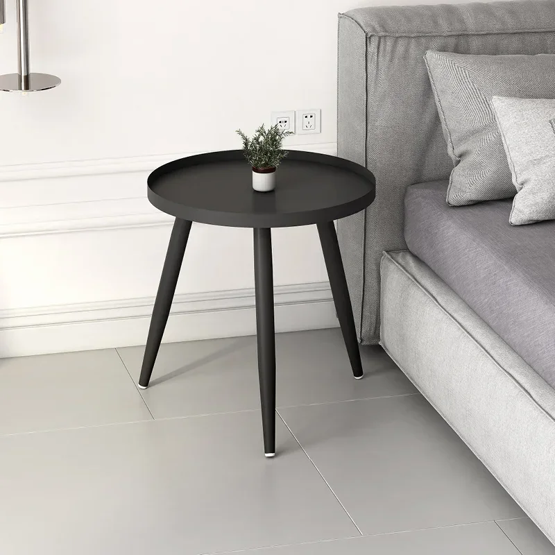 Tieyi Corner Side Table, Nordic Small Round Table for Living Room, Creative Bedside Cabinet for Balcony and Outdoor Spaces