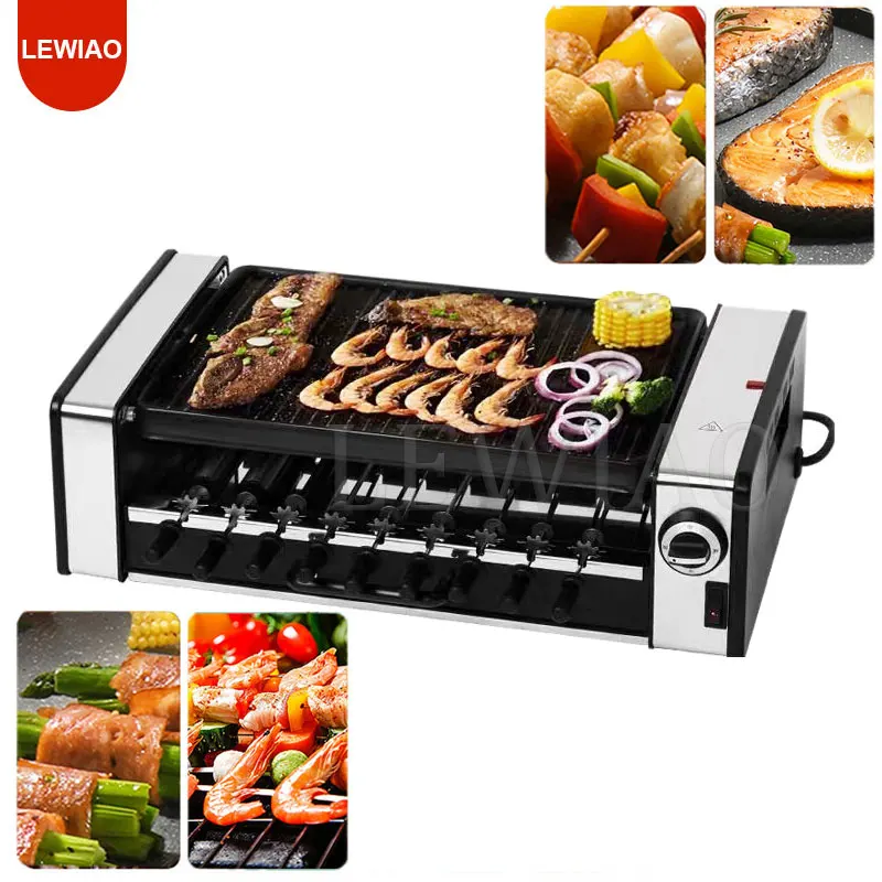 Four électrique multifonctionnel pour la maison, sans fumée, barbecue, modules, machine à kebab grillé