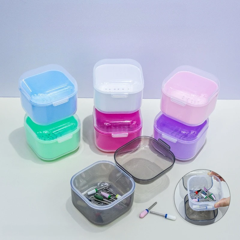 

10 шт. портативная дезинфекция для дизайна ногтей, сверла, коробка для чистки ногтей, инструменты, фильтр, коробка для хранения, инструмент для стерилизации маникюра