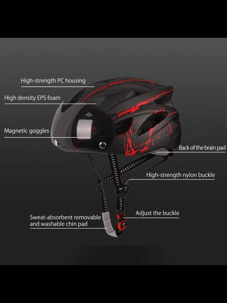 AliExpress Bike Helmet Cycling Protective Helmet Helmet Cycling Helmet for Adult Men Women Protective Helmet with Magnetic Visor Helmet