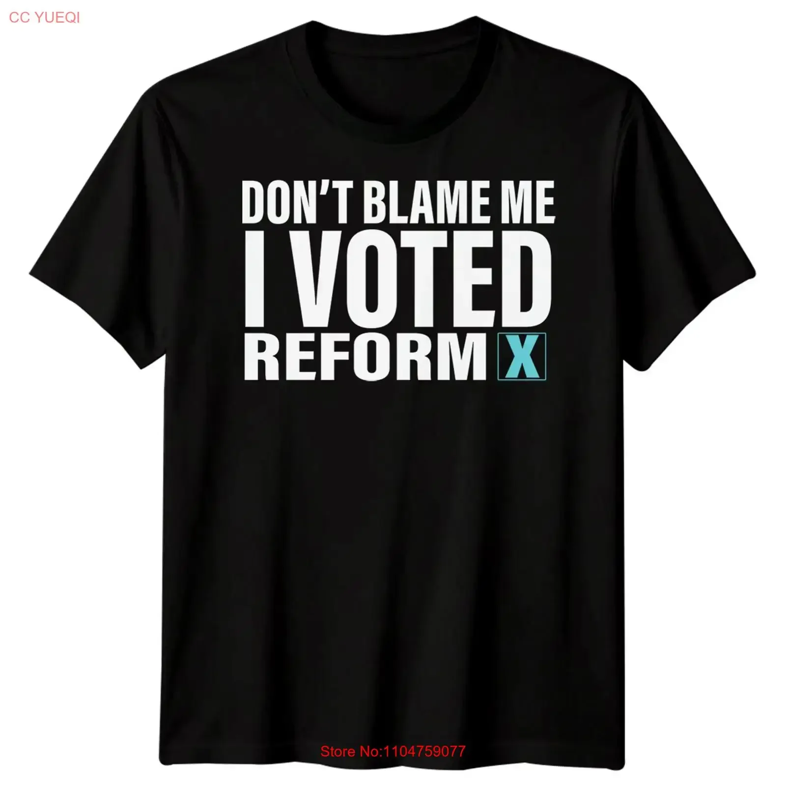 Dont Blame Me I Voted Reform X Politics Election Kids T Shirt vintage Washed Stretched Casual Stylish Versatile