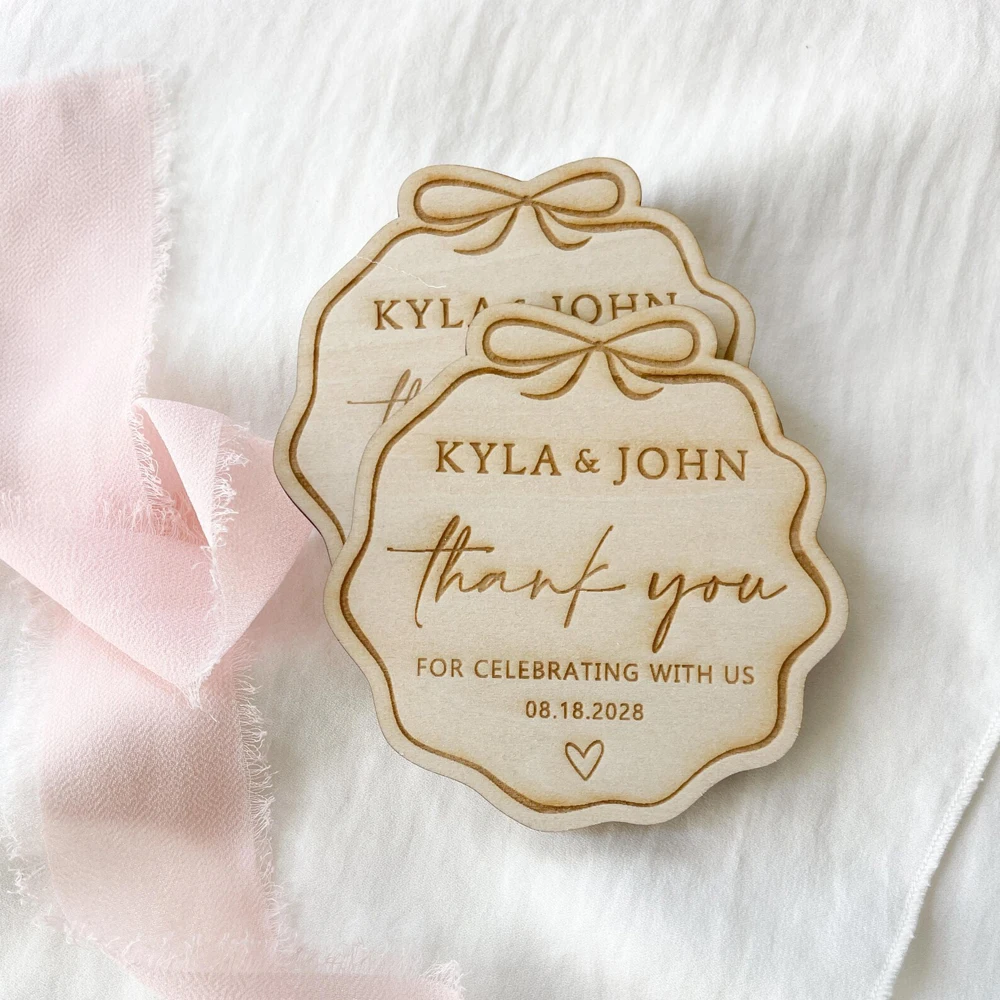 10/30/50pcs Personalized Wedding Place Cards Custom Name Tags Elegant Coasters Guest Gifts for Birthday Baby Shower Party Favors