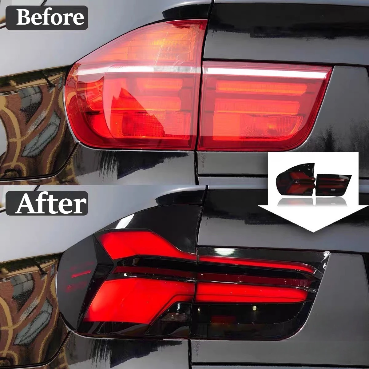 For BMW X5 E70 2007-2013 Rear Tail Light Taillight Assemblies With LED Turning Signal Lamp Body Kit Modification Exterior Tuning