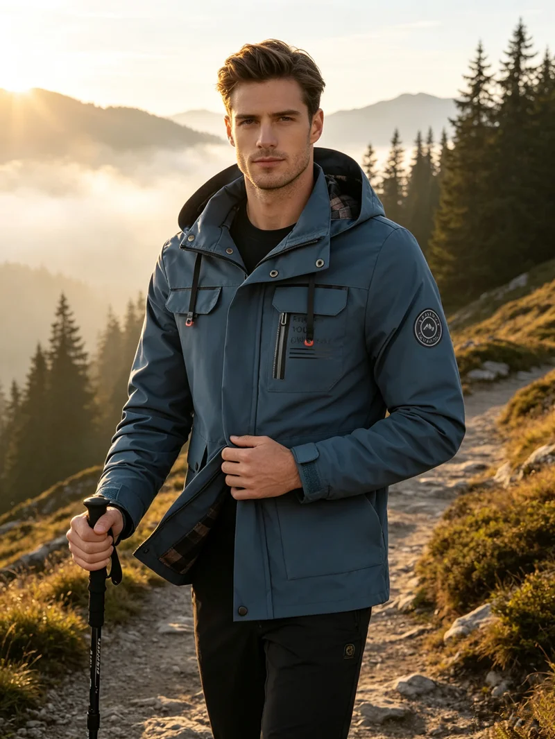 Windbreak Shell Jacket - Chaqueta Cortavientos Casual para Hombre, con