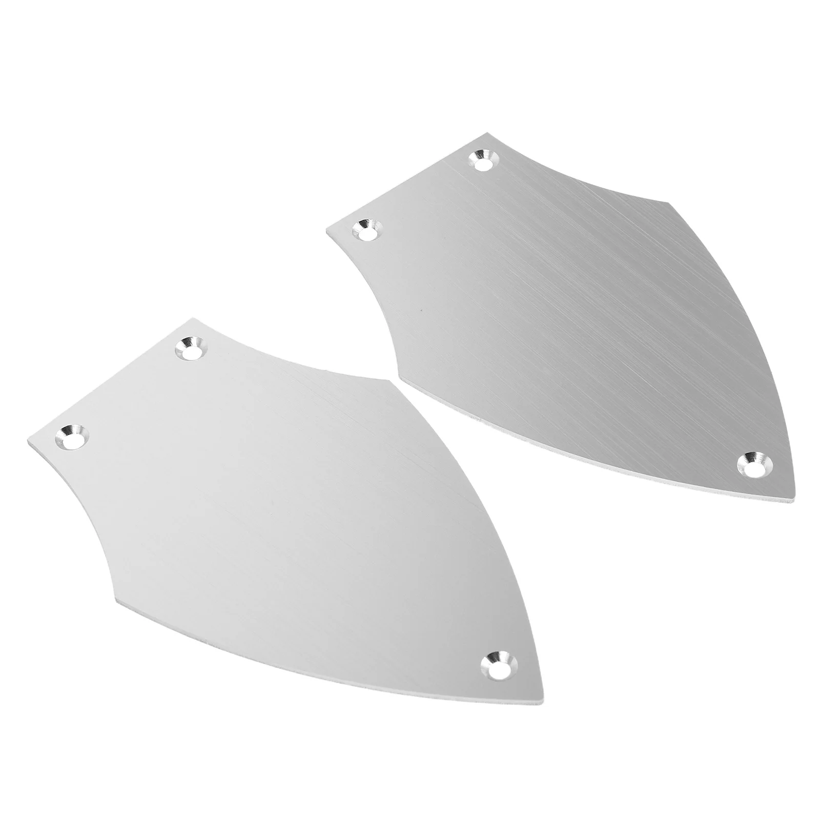 

2 шт. накладки на стержень натяжения грифа бас-гитары, 3 отверстия, серебристые, для электрогитары, металлические, сменные, аксессуар для головки гитары