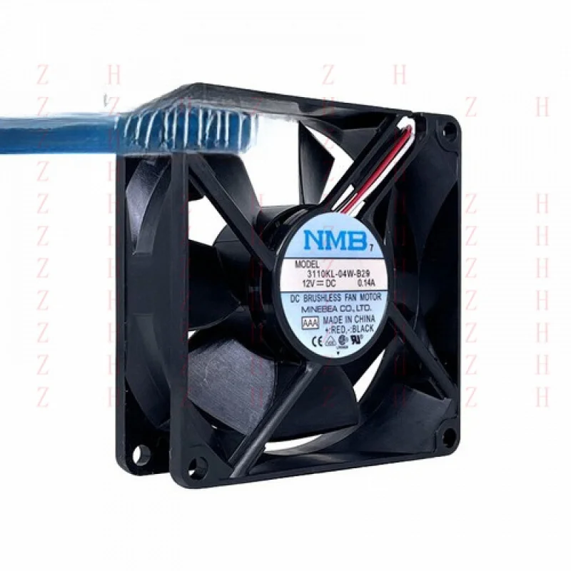 XXZ   for  NMB 3-wire 3110KL-04W-B29 8025 8CM 12V 0.14A Dual Ball Cooling Fan