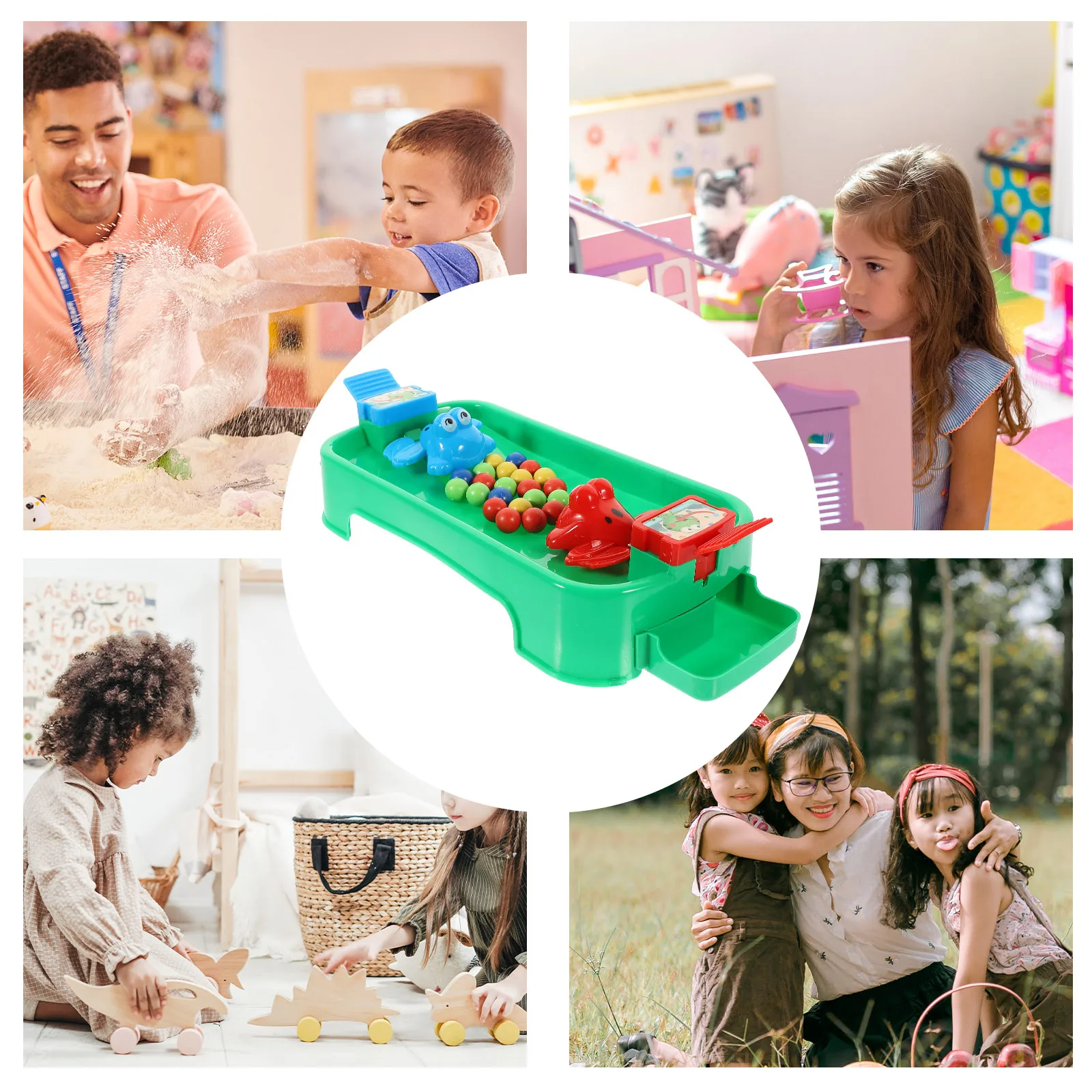 1 Juego de ranas come cuentas, tablero educativo de reconocimiento de Color para niños, padres, juego interactivo con cuentas coloridas, aprendizaje divertido