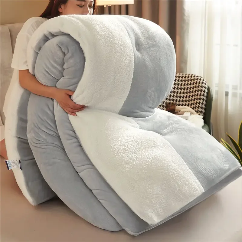 

Double-sided milk velvet quilt winter thickened super warm 5kg lamb velvet quilt spring autumn comforter single double quilt