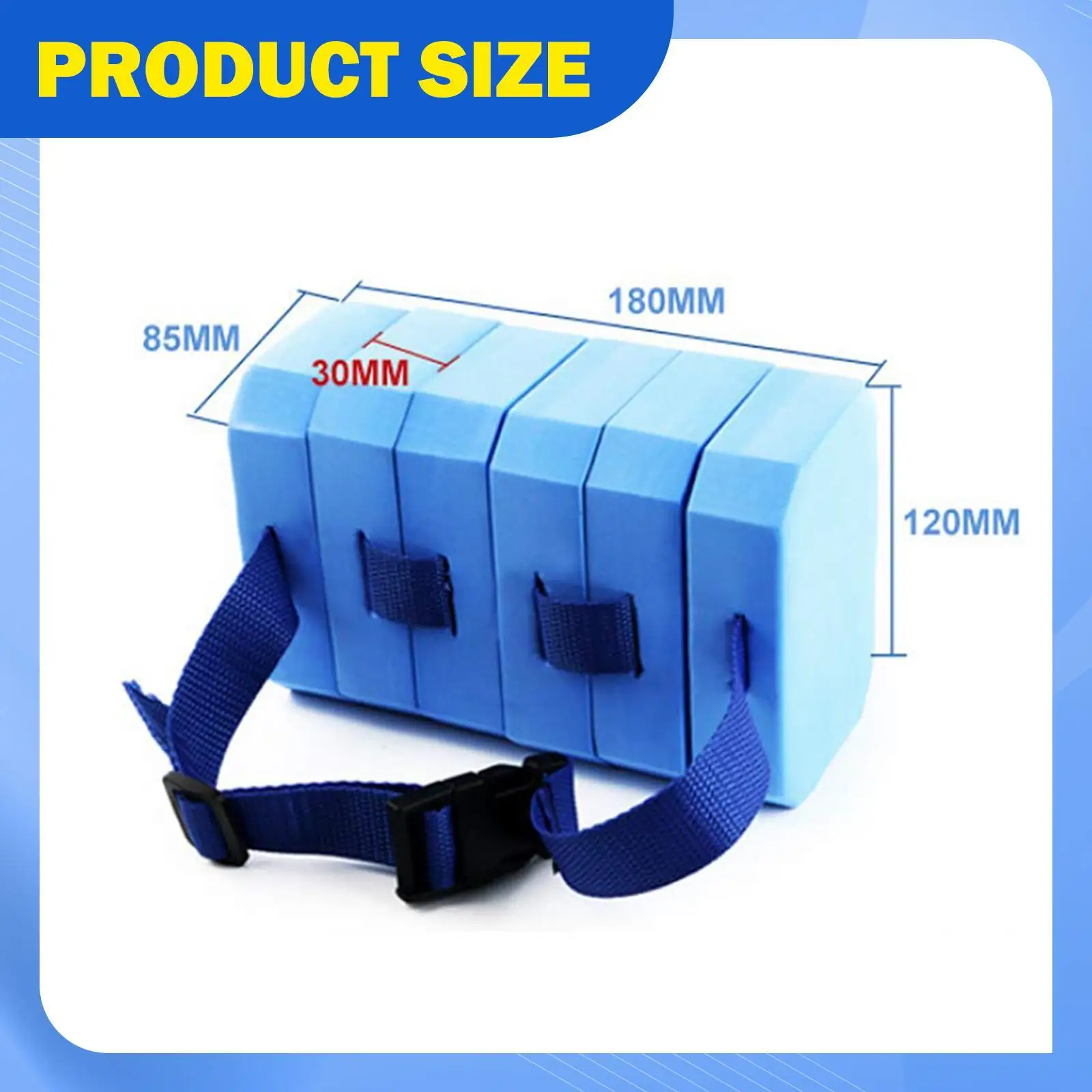 Lightweight Swimming Belt EVA Foam Pool Buoyancy Aid for Beginners Children with Adjustable Strap Comfortable Fit Water Exercise