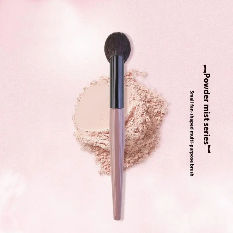 1 pz piccolo pennello per fard a forma di ventaglio fard in polvere crema fard liquido pennelli per trucco pennello per fard preciso strumenti per trucco
