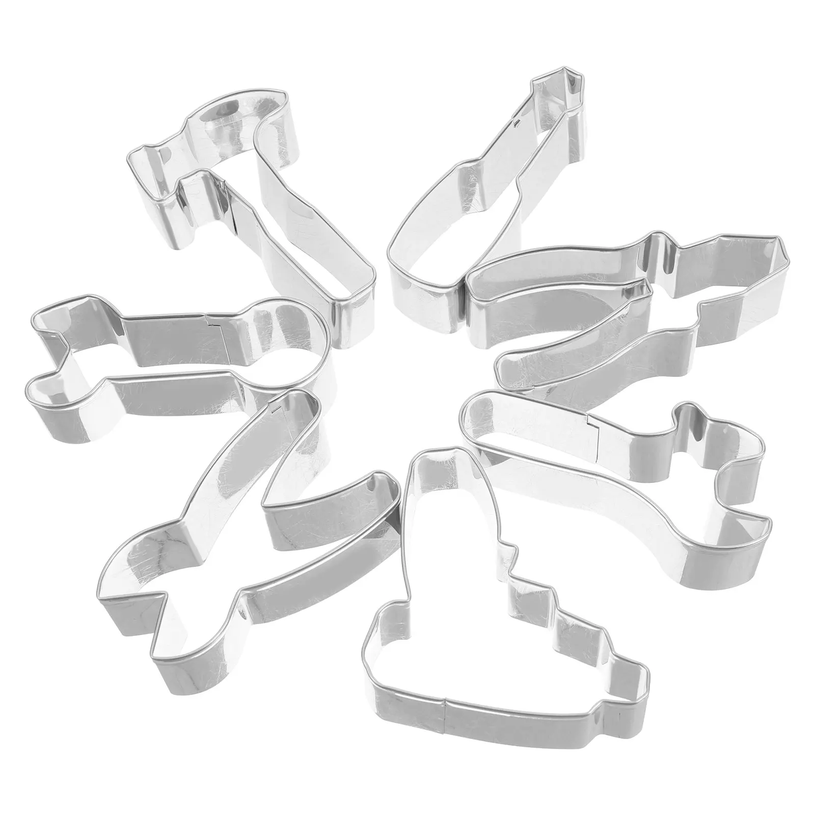 

7 pcs Tool Cookie Mold Stainless Steel Cookie Stamps Baking Cake Making Candy Construction Tools Pastry Sugar
