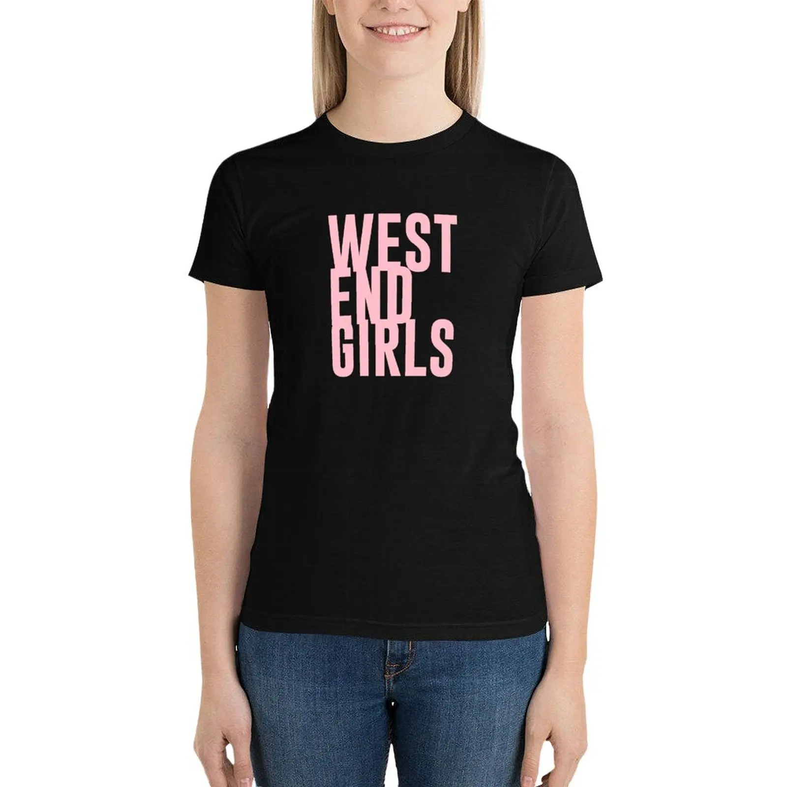 west end girls pink T-Shirt aesthetic clothes kawaii clothes t-shirts for Women graphic tees