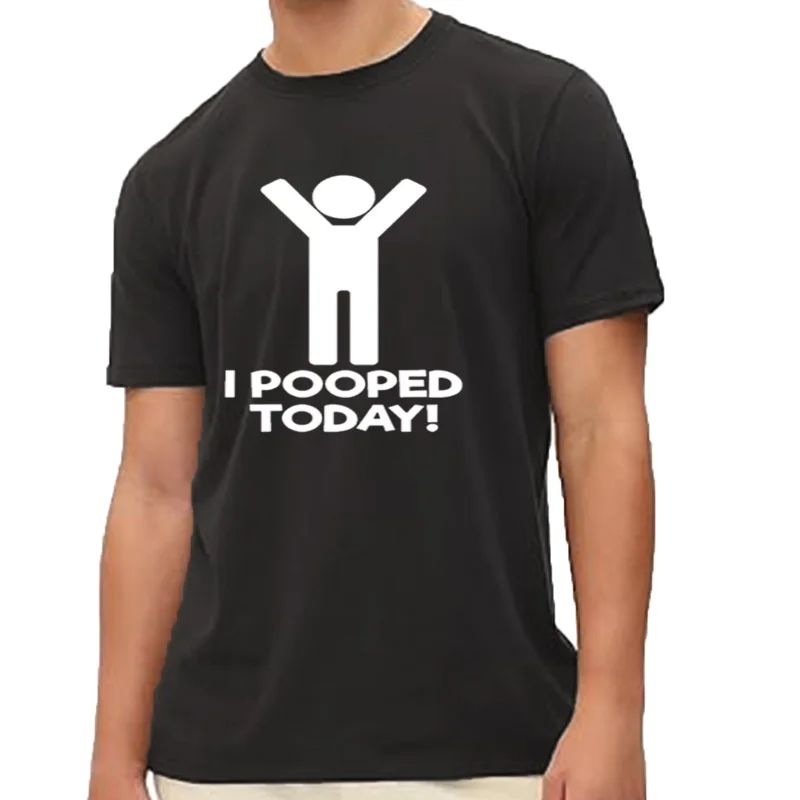 T-shirt imprimé graphique drôle I Pooped Today pour hommes et femmes, mode décontractée, t-shirt humoristique, streetwea
