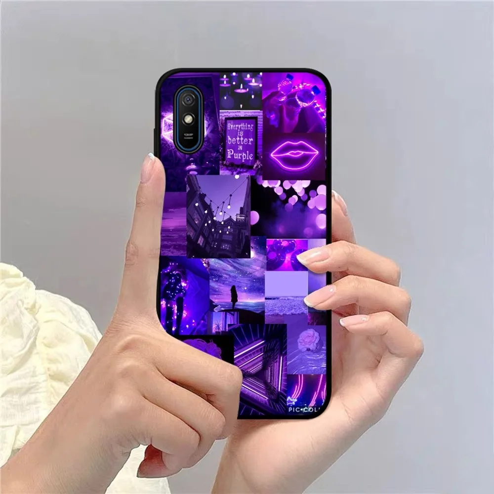 infinity on Purple Phone Case For Redmi 5 6 7 8 9 10 plus pro 6 7 8 9 A GO K20 K30 K40 pro plus F3 Fundas