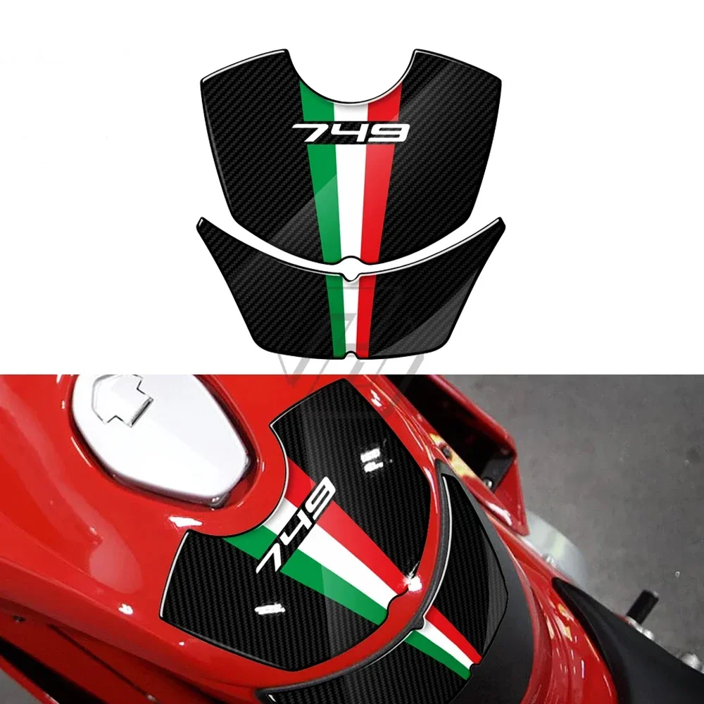 

Motorcycle accessories 3D Resin Carbon-look Motorcycle Gas Tank Pad Protection Decals For Ducati 749 2003-2006