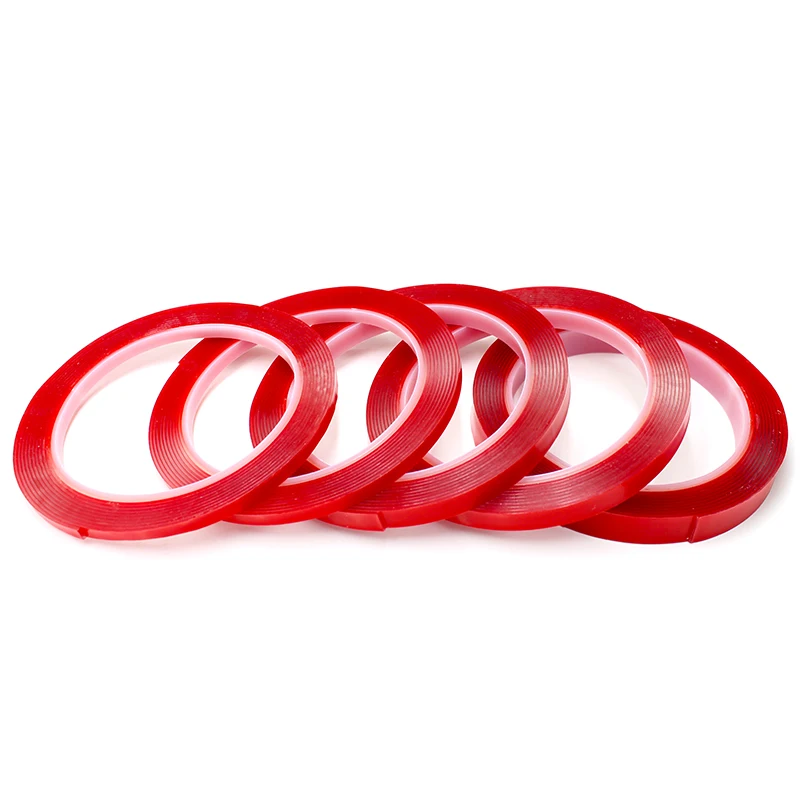 5 Rolls 30mmx3M Double Sided Acrylic Adhesive Tape Transparent No Traces Sticker for LED strip Car Fixed Phone Tablet Fix